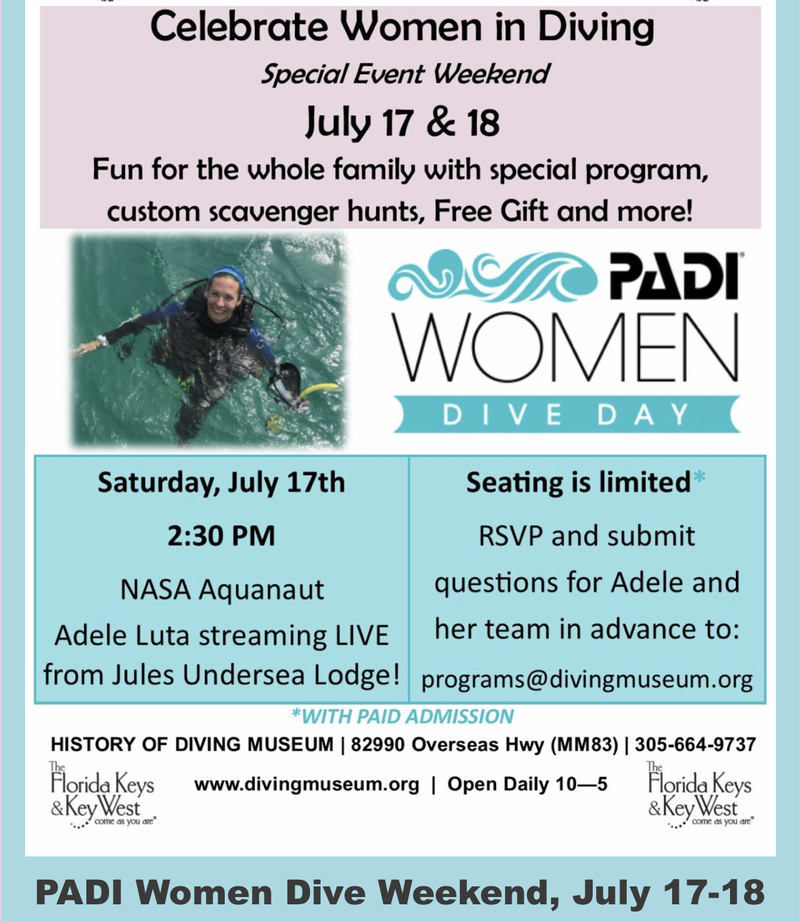 Image for PADI Women Dive Weekend at History of Diving Museum
