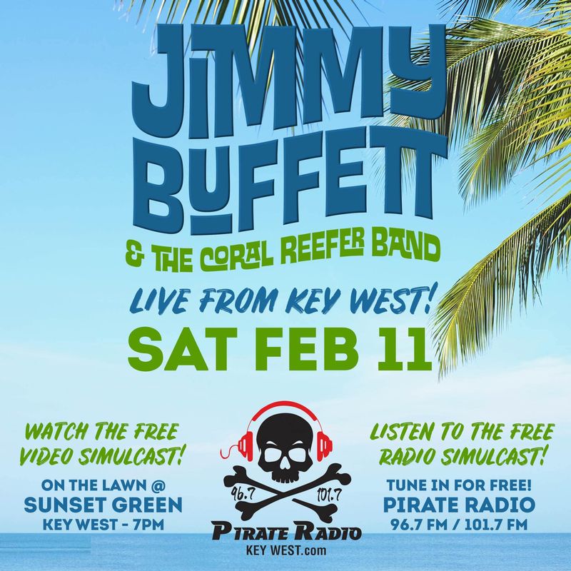 Image for Video Simulcast of the Saturday, Feb. 11 Jimmy Buffett Concert at Sunset Green Event Lawn