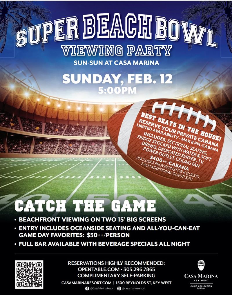 Image for Super Bowl Beach Party at the Casa Marina Key West