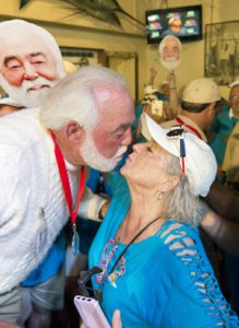 Michael Groover kisses Paula Deen Key West