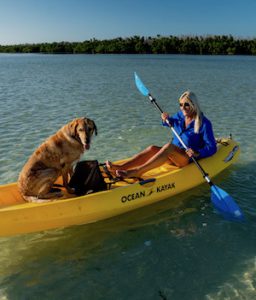 Captain Andrea Paulson kayaking Lower Florida Keys