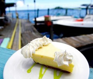 Key lime pie at dock