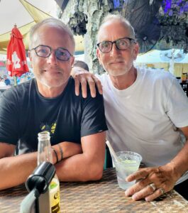 Rob and his husband Harvey at Willie T's