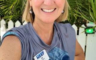As REEF’s campus director in Key Largo, Jill Kuehnert blends science, outreach, and passion to inspire the next generation of ocean stewards and reef protectors. (Photo courtesy of Jill Kuehnert)