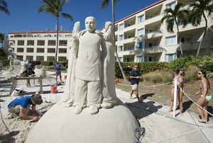 sand sculpture Key West beach