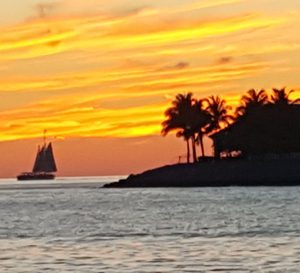 Florida Keys sunset on the water