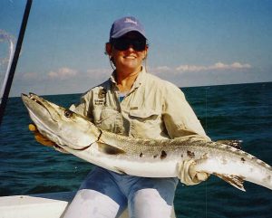 female angler with large fish
