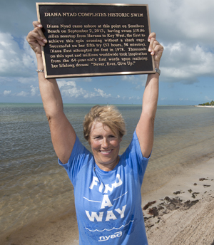 Diana Nyad plaque Key West