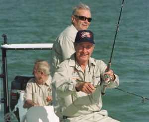 George H.W. Bush fishing in Islamorada