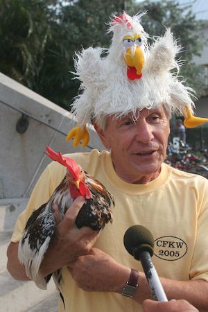Key West man and chicken