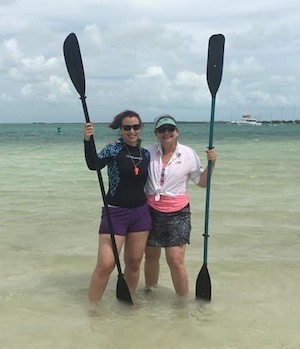 Two women in water Florida Keys