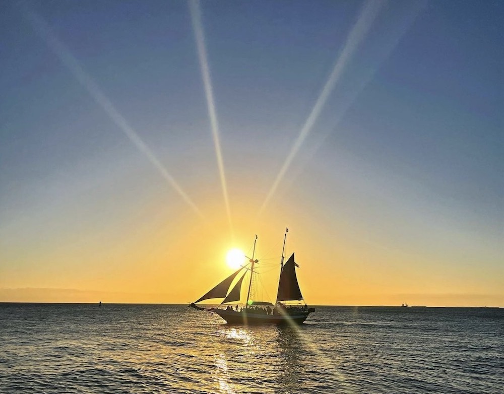 Key West sunset tall ship