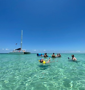 Blu Q catamaran snorkeling in Key West waters