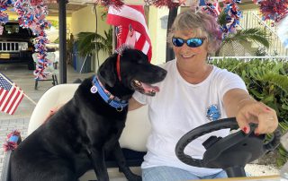 Woman and dog Florida Keys