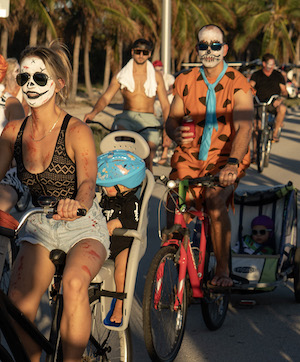 zombie Bike Ride family Key West