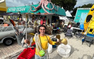 Man outdoors with wares Florida Keys