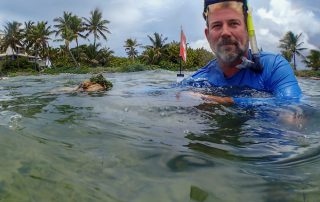 snorkeling man Florida Keys