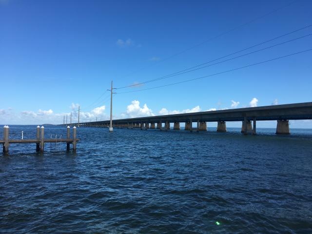 The Seven Mile Bridge as seen from the Sunset Grille & Raw Bar Pier, Marathon. Credit: Beth Higham