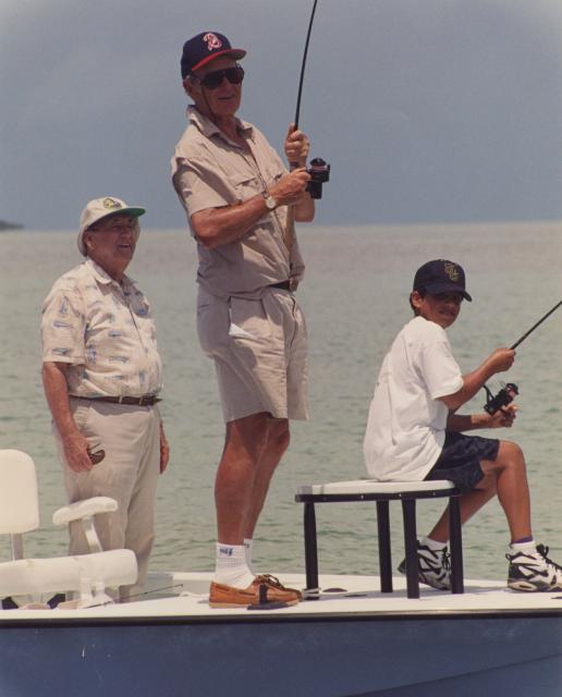 The Legends of the Line exhibit honors Keys fishing legends including George Hommell Jr., a guide who led notable figures such as former President George H. W. Bush.