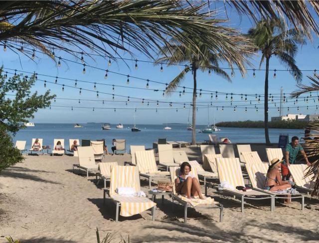 A beachside morning, New Year's Day, in Key West.