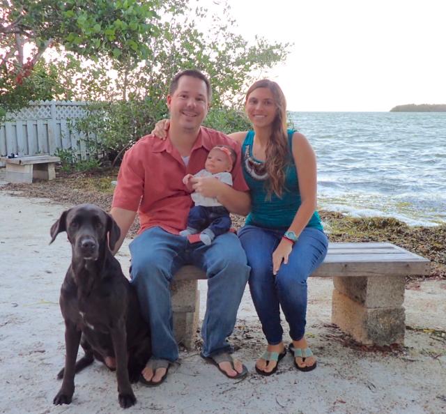 Jeff with wife Cara, baby Nayiri Storm Kesling and their loving Labrador, Lyra.