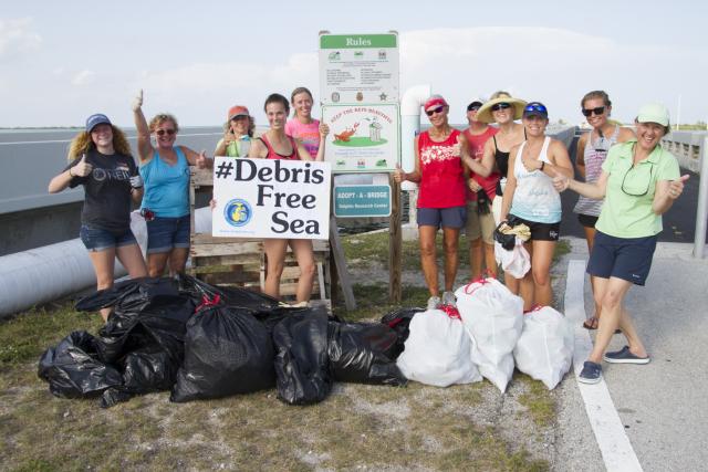 Volunteers can join the Dolphin Research Center to collect and remove discarded trash, monofilament fishing line and other debris at Tom's Harbor Bridge at mile marker 62. 