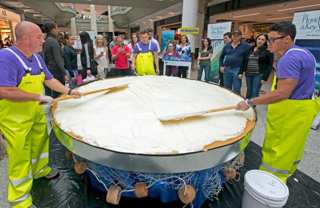 Giant Key lime pie created by Florida Keys Culinary Team. Photo credit: Florida Keys News Bureau