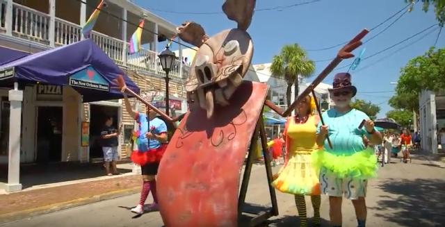 An offbeat Key Largo folk artist is saluted each May during Key West’s annual Papio Kinetic Sculpture & Art Bike Parade.