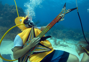 Each year in July, divers and snorkelers gather and celebrate at Looe Key Reef for the Underwater Music Festival to promote reef protection.