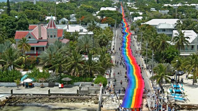 Regenbogenfahne in Key West (c) Andy Newman Florida Keys News Bureau