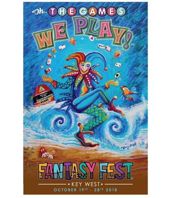 The official poster for the 10-day 2018 festival, themed Oh … The Games We Play!