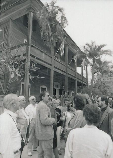 David Kaufelt, the late founder of the Literary Seminar, leading his original Key West literary walking tour, which inspired the current tour.
