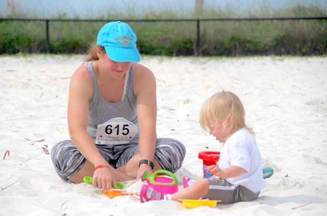  Families participate in the healthful weekend together for exercise, beach fun and sunshine. 