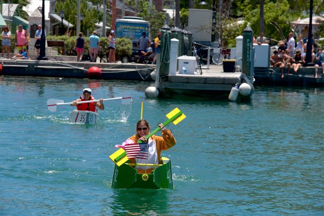 The wacky Memorial Day Weekend regatta takes place off the Schooner Wharf Bar in the Key West Historic Seaport.