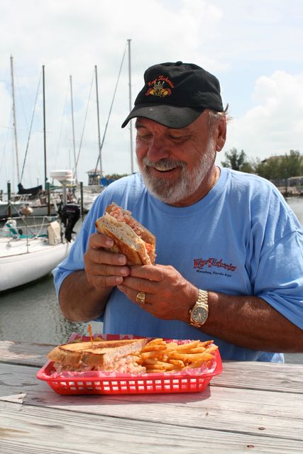 Gary Graves of Keys Fisheries, a bustling waterfront dining venue, market and wholesale fishery, dreamed up the signature Reuben. 
