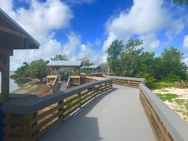 Anne’s Beach park at mile marker 73.5 on Lower Matecumbe Key has reopened with a new elevated 1,300-foot-long wooden boardwalk. 