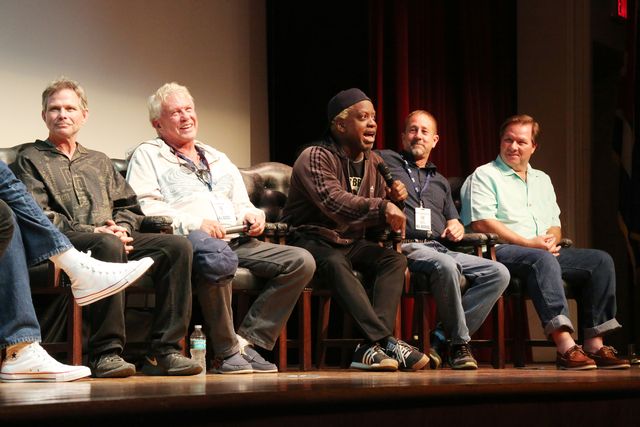 Left to right, Terry McIlvain, Tom Beringer, Mark Ebenhoch, and Bob Orwig during a 2018 Key West Film Festival Q&A session. Images: Carol Tedesco