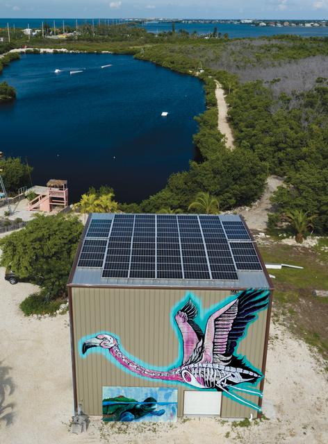 Grassy Flats Beach Resort is waterfront and energy efficient, from 270 solar panels placed atop buildings at neighboring Keys Cable Park.