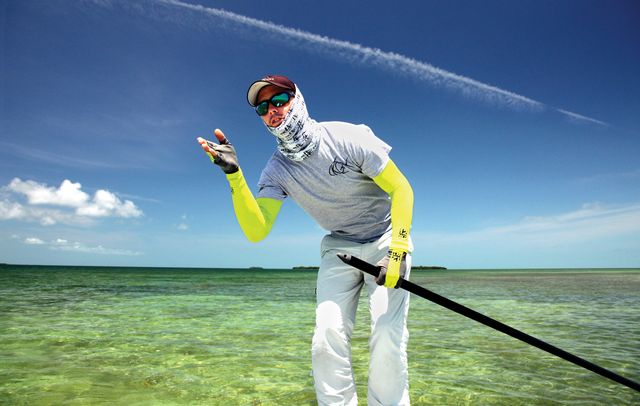 One of Benson's notable accomplishments was landing a grand slam — catching and releasing a tarpon, permit and bonefish on the same day — on fly.