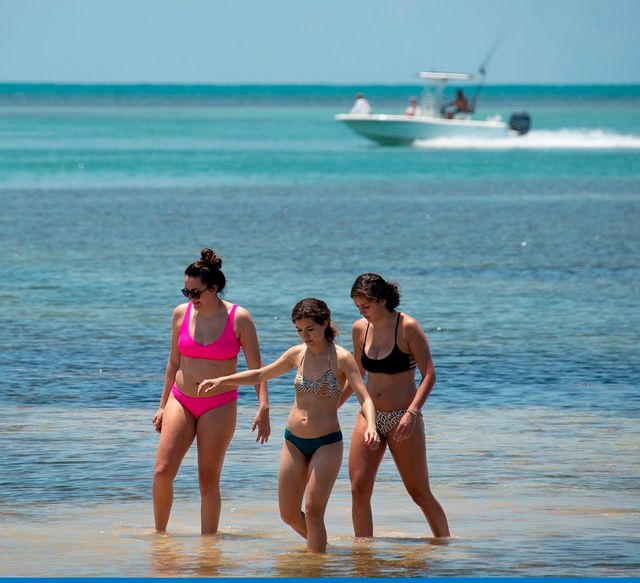 Public beaches are open in the Florida Keys from sunrise to dusk.