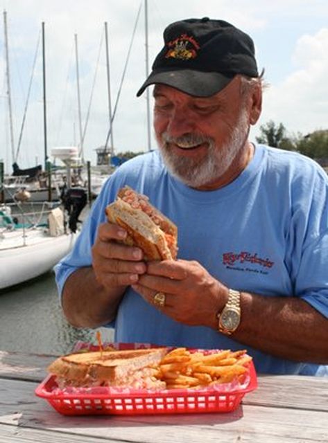 Enjoy the Lobster Reuben sandwich at Marathon's Keys Fisheries. 