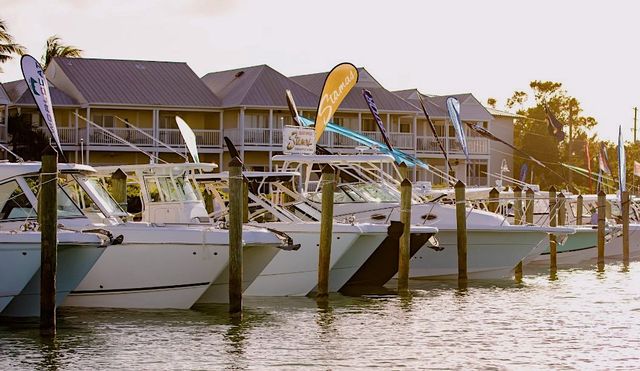 Show attendees can browse, and sea trial, boat brands on display at Hawks Cay Resort, mile marker 61 on Duck Key.