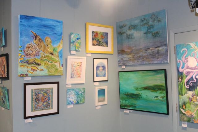 "Art of the Abyss" at Islamorada's History of Diving Museum features evocative images by members of the Art Guild of the Purple Isles and local high school students.