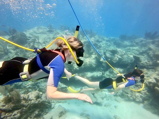 Among several of the giveaway's watersport adventures is an opportunity to try SNUBA, a hybrid of snorkeling and scuba diving. Image: Dive Isla Bella