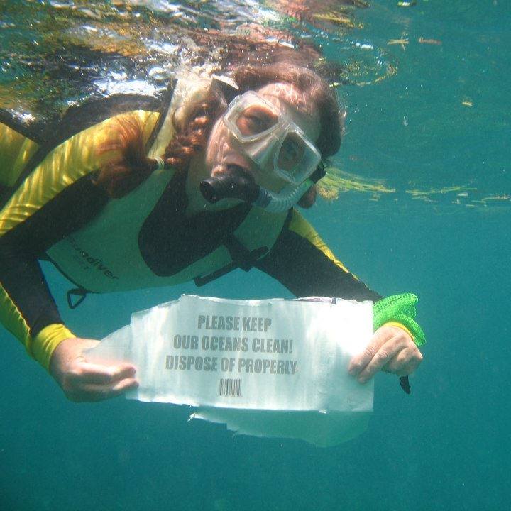 One of Muratori's favorite pastimes is snorkeling at the coral reef, and helping share the message of conservation.