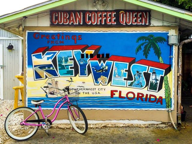 Pause on a bike ride at one of the historic seaport's most iconic spots for a selfie in Key West. 