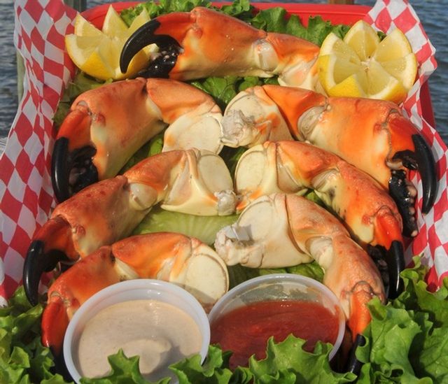 Enjoy fresh-from-the-sea delicacies in the Florida Keys, such as succulent stone crab claws.
