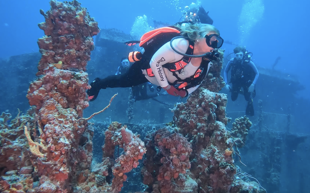 Spiegel Grove is the world’s third-largest ship ever intentionally sunk to become an artificial reef, and one of nine iconic wreck-diving sites along the Florida Keys Wreck Trek.  Image: Frazier Nivens