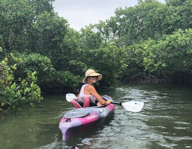 One of Sarah Fangman's favorite activities in the Keys is paddling. 