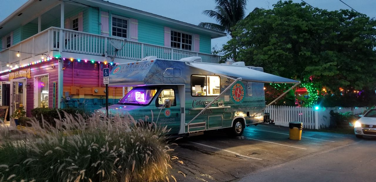 In Islamorada, A Movable Feast is positioned on Sundays and during the monthly “third Thursday” Morada Way Art Walk at 151 Morada Way.